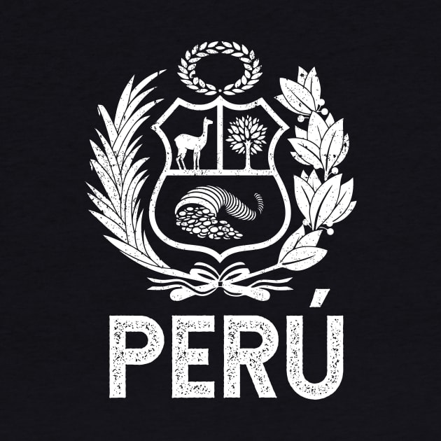 Peru Coat of arms - vintage design by verde